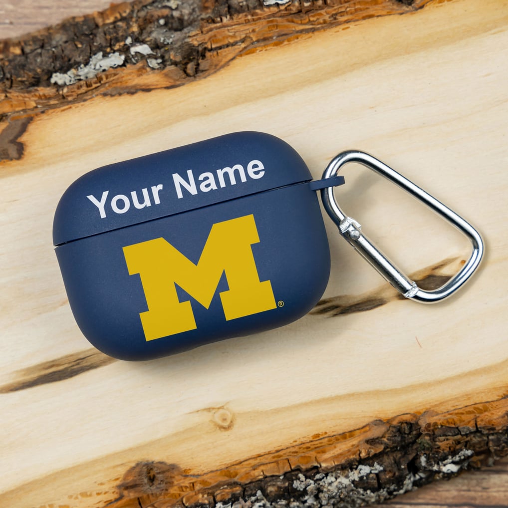 Michigan Wolverines Affinity Bands Personalized AirPods Pro Case Cover