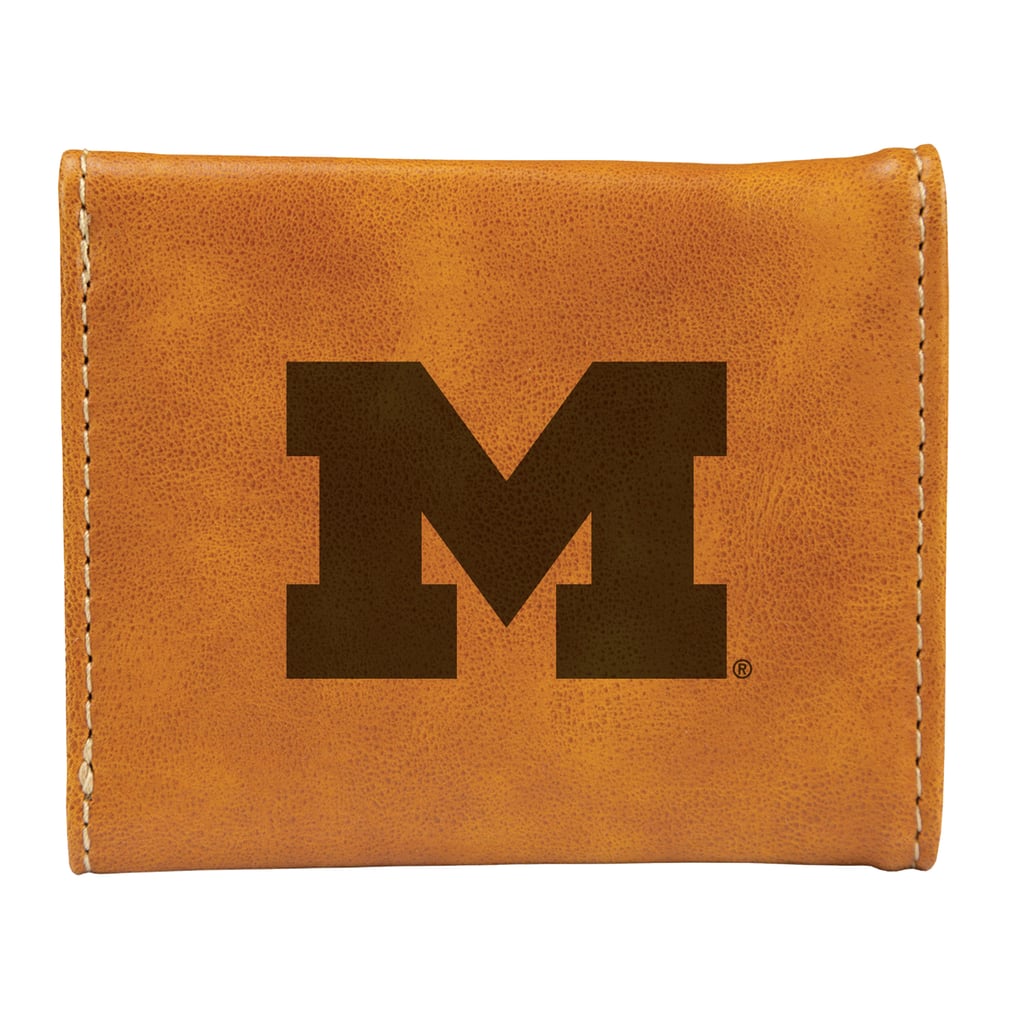 Michigan Wolverines Trifold Wallet - Brown