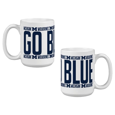 Indigo Falls Michigan Wolverines Elevated Mug - Set of 2
