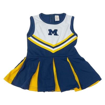  Little King Michigan Wolverines Infant Navy Cheer Jumper