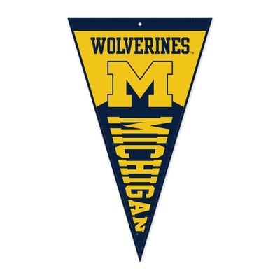 Michigan Wolverines Jardine 16" x 27" Pennant Shape Golf Towel with Magnetic Clip
