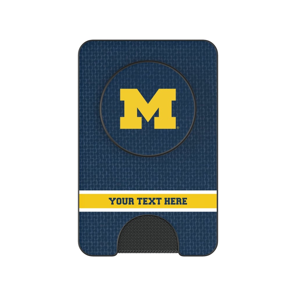Michigan Wolverines Keyscaper Personalized Endzone Solid PopSockets Magnetic Wallet
