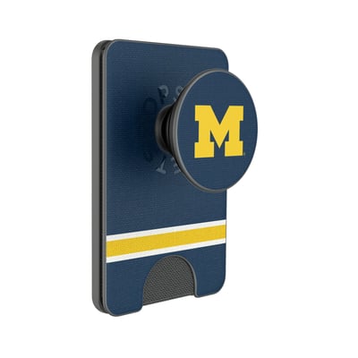 Michigan Wolverines Keyscaper Stripe PopSockets Magnetic Wallet