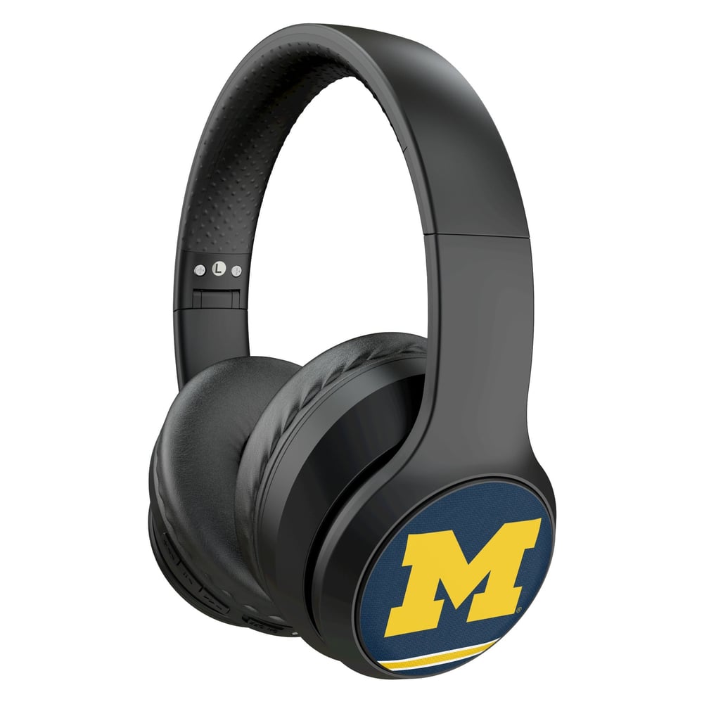 Michigan Wolverines Keyscaper Stripe Wireless Bluetooth Headphones With Case