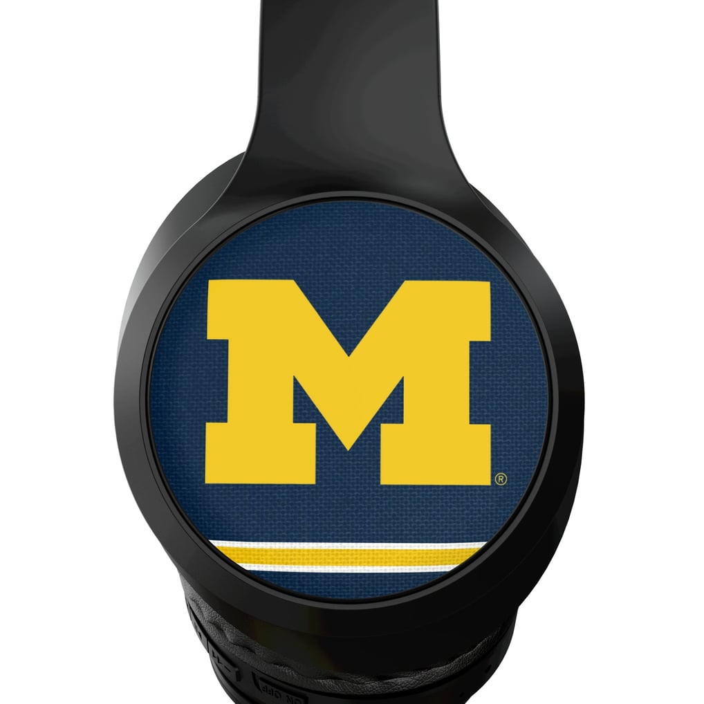 Michigan Wolverines Keyscaper Stripe Wireless Bluetooth Headphones With Case