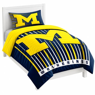 Michigan Wolverines Logo Brands Momentum Two-Piece Twin Bedding Set