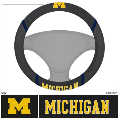 Michigan Wolverines Logo Brands Steering Wheel Cover
