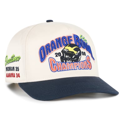  Michigan Wolverines '47 Orange Bowl Champions Scored Hitch Adjustable Hat - Natural