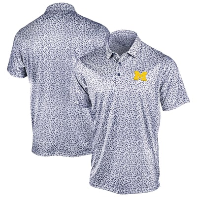 Michigan Wolverines Antigua Flourish Polo - Navy