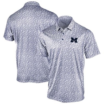 Michigan Wolverines Antigua Flourish Polo - Navy