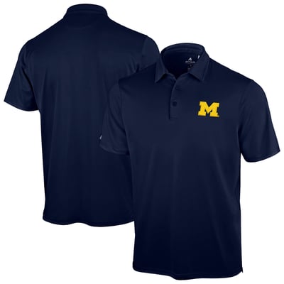 Michigan Wolverines Antigua Unshakeable Solid Polo - Navy