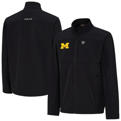  Michigan Wolverines Ariat Full-Zip Vernon Softshell Jacket - Black