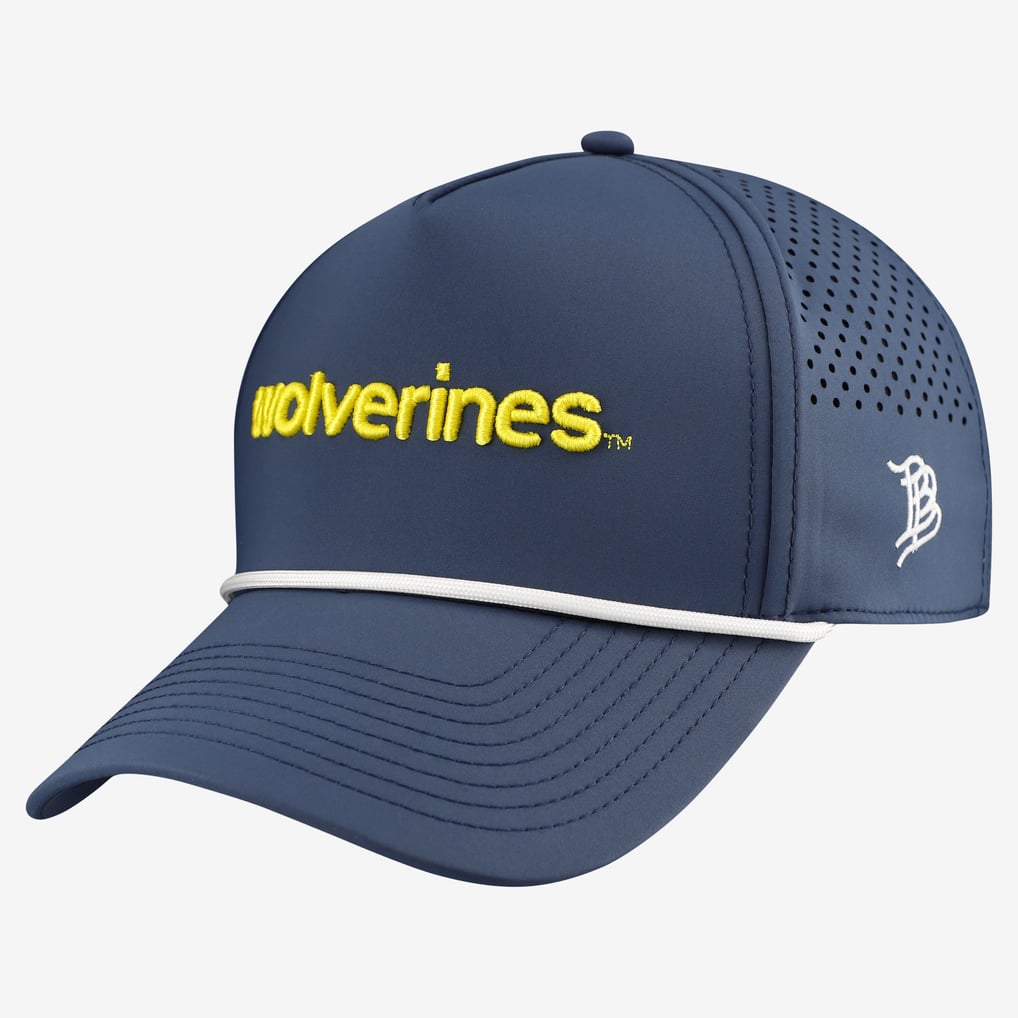  Michigan Wolverines Branded Bills Statement Adjustable Rope Hat - Navy