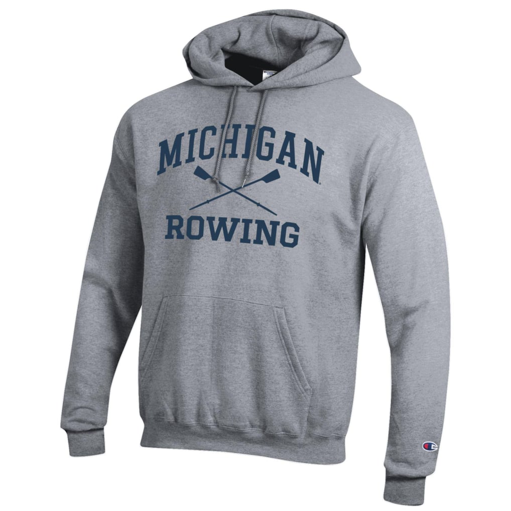 Michigan Wolverines Champion Rowing Eco Powerblend Pullover Hoodie – Gray