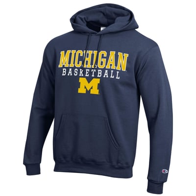 Michigan Wolverines Champion Basketball Icon Hoodie - Navy