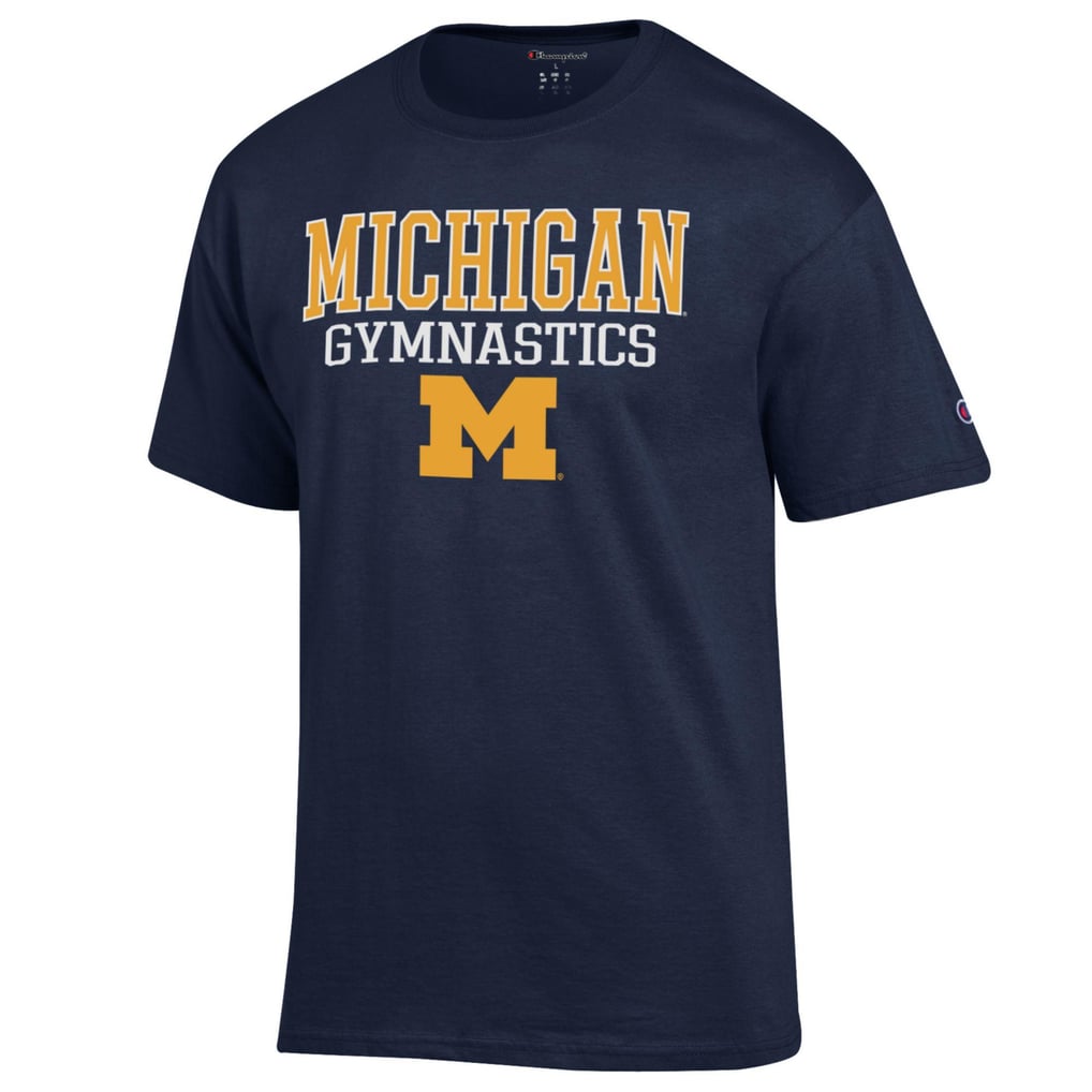  Michigan Wolverines Champion Gymnastics Stack T-Shirt - Navy