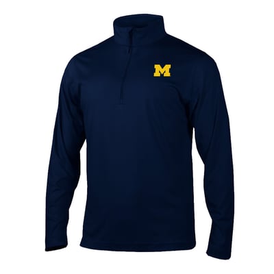  Michigan Wolverines Columbia Fairway Break Quarter-Zip Pullover - Navy