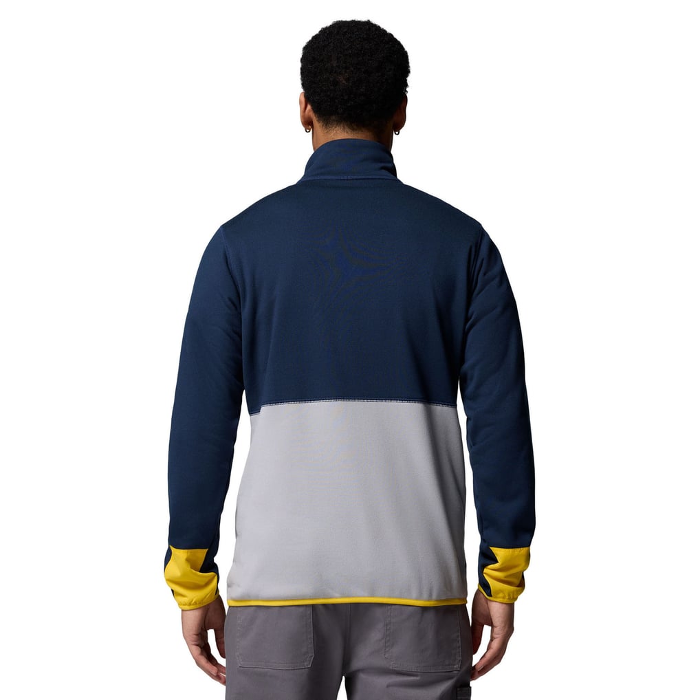 Michigan Wolverines Columbia Hike Omni-Wick Half-Zip Pullover - Navy/Gray