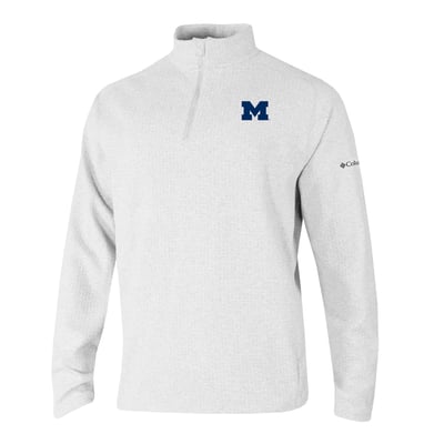  Michigan Wolverines Columbia Swingcraft Quarter-Zip Pullover - White