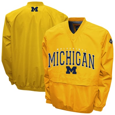 Michigan Wolverines Franchise Club Windshell V-Neck Jacket - Maize