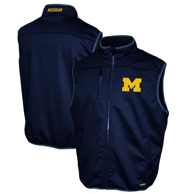 Michigan Wolverines Franchise Club Softshell Full-Zip Vest - Navy