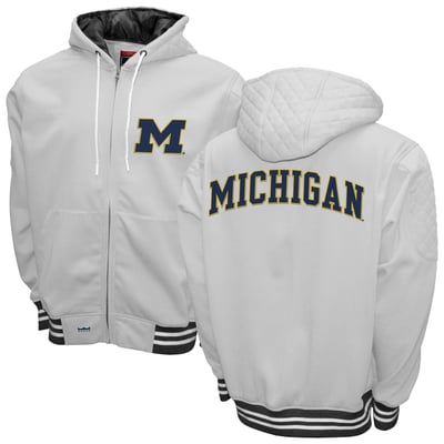 Michigan Wolverines Franchise Club Grind Full-Zip Hoodie Jacket - White