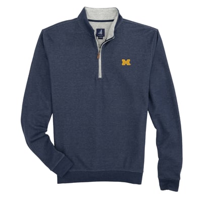  Michigan Wolverines johnnie-O Sully Quarter-Zip Pullover - Navy