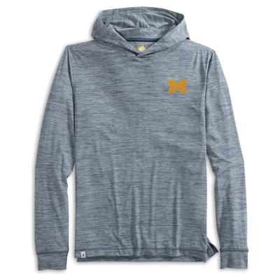  Michigan Wolverines johnnie-O Talon Long Sleeve Hooded T-Shirt - Navy