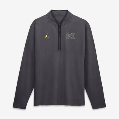  Michigan Wolverines Jordan Brand Color Pop Victory Dri-FIT Half-Zip Pullover - Anthracite