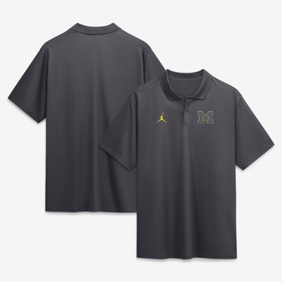  Michigan Wolverines Jordan Brand Color Pop Victory Dri-FIT Polo - Anthracite