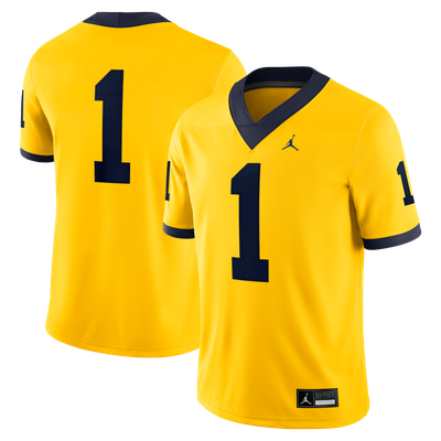Michigan Wolverines Jordan Brand Alternate Game Football Jersey - Maize