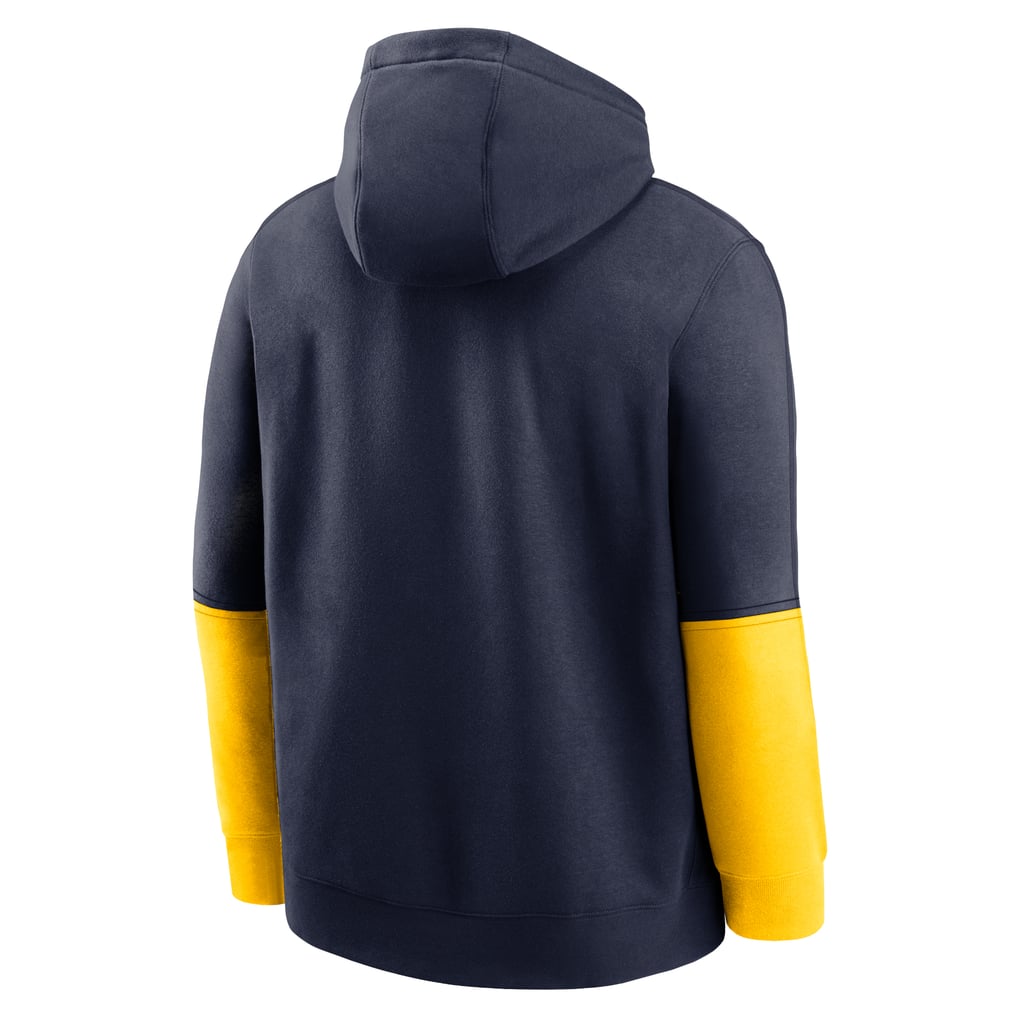 Michigan Wolverines Jordan Brand Sideline Club Pullover Hoodie - Navy/Maize