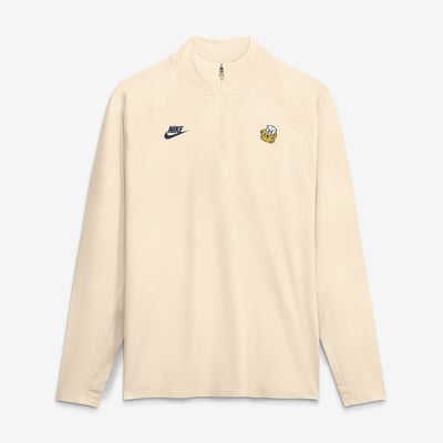  Michigan Wolverines Nike Stride Raglan Dri-FIT Half-Zip Pullover - Cream