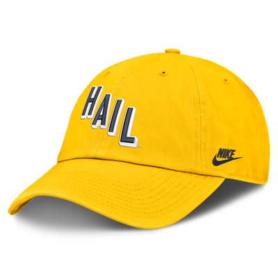  Michigan Wolverines Nike Legacy Letter & Mascot Club Adjustable Hat - Maize