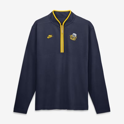  Michigan Wolverines Nike Courtside Victory Dri-FIT Half-Zip Pullover - Navy