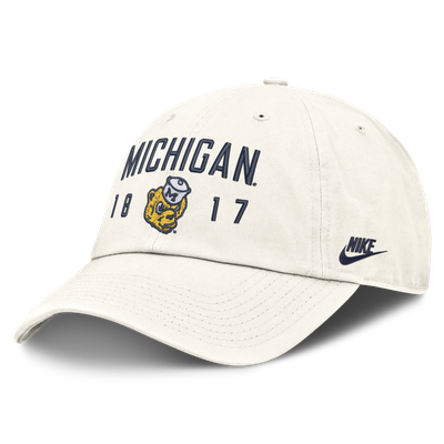  Michigan Wolverines Nike Legacy Letter & Location Club Adjustable Hat - White