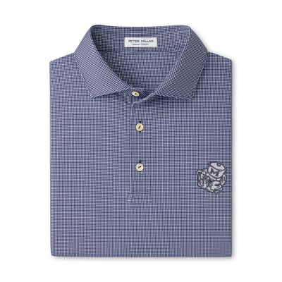  Michigan Wolverines Peter Millar Border Performance Jersey Polo - Navy