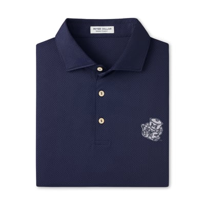  Michigan Wolverines Peter Millar Hugo Performance Jersey Polo - Navy