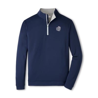  Michigan Wolverines Peter Millar Perth Performance Quarter-Zip Pullover - Navy