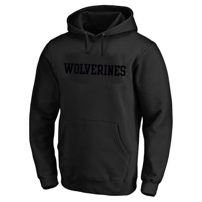  Michigan Wolverines Profile Big & Tall Tonal Hoodie - Black