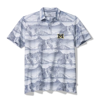 Michigan Wolverines Tommy Bahama Corsica Coast IslandZone Polo - Navy