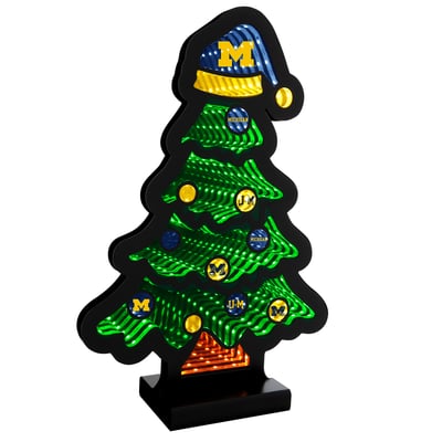 Michigan Wolverines 12" Christmas Tree LED Infinity Light