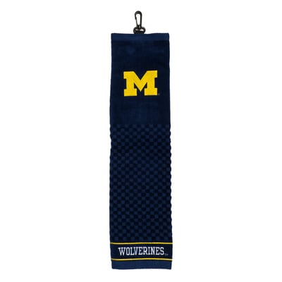 Michigan Wolverines 16" X 22" Tri-Fold Embroidered Scrubber Golf Towel