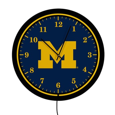 Michigan Wolverines 18" Lighted Round LED Wall Clock