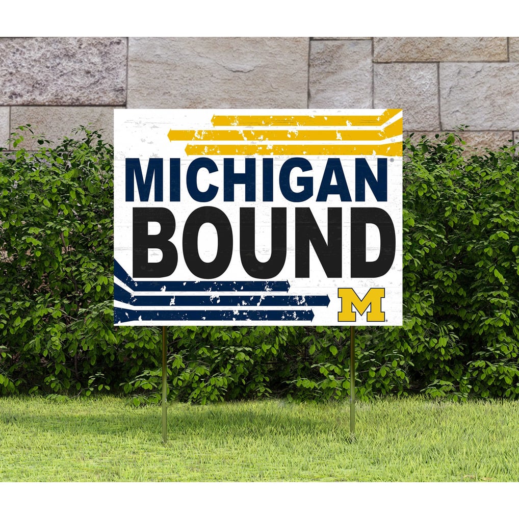 Michigan Wolverines 18'' x 24'' Bound Yard Sign