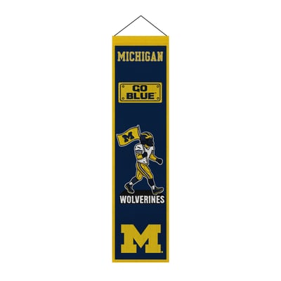 Michigan Wolverines 8" x 32" Icons Banner