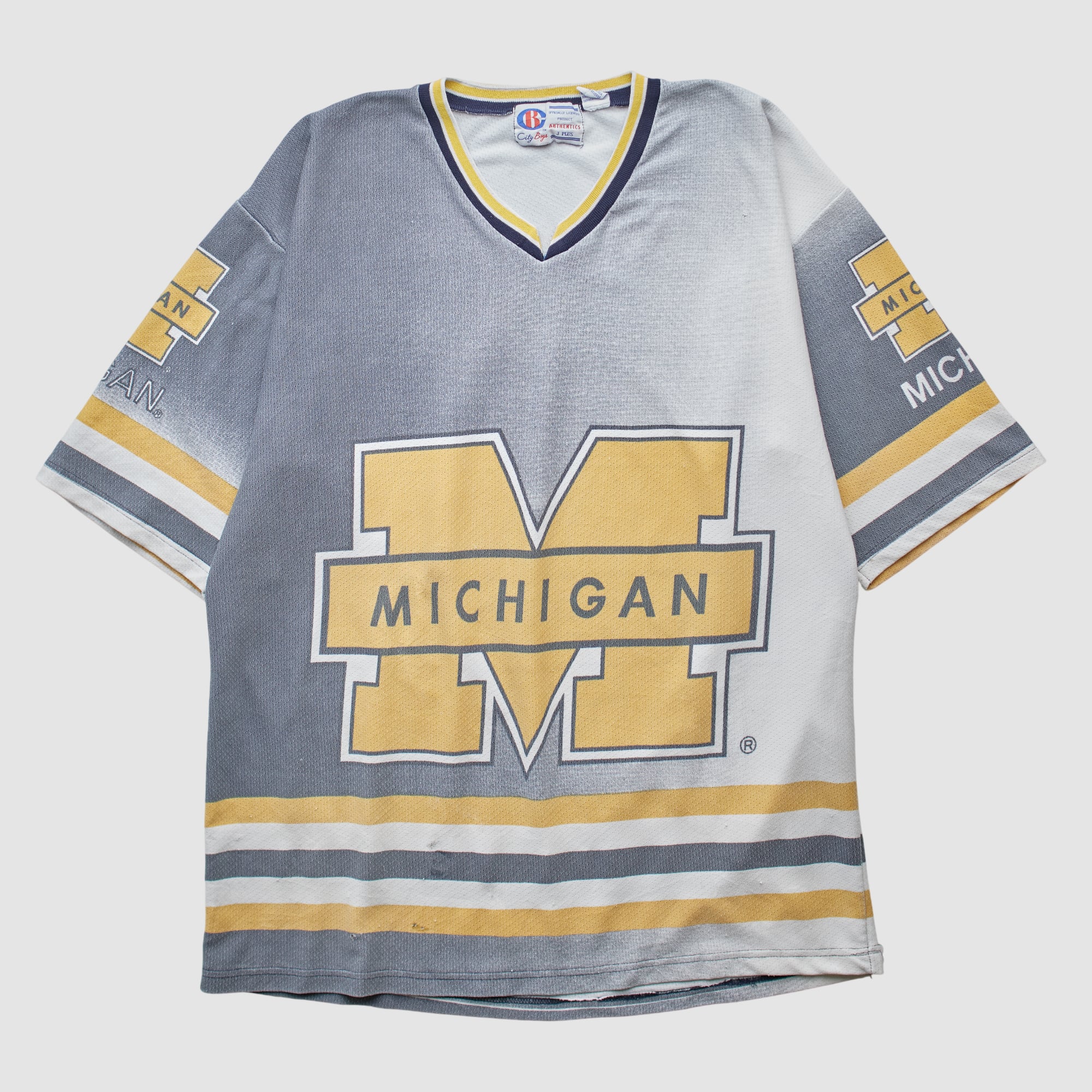 Michigan Wolverines 90s T-shirt - Gray - 2XL by Fanatics Real Vintage