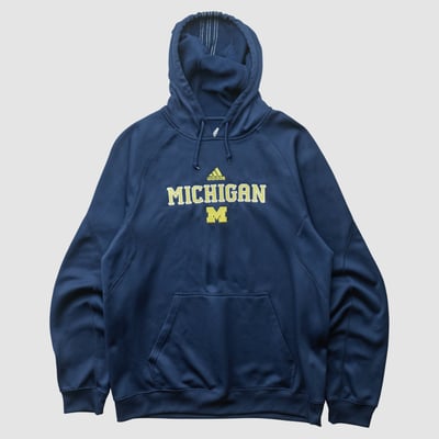 Michigan Wolverines Adidas 2010s Hooded Pullover Sweatshirt - Navy - M by Fanatics Real Vintage