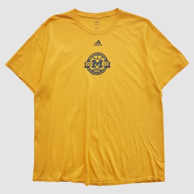 Michigan Wolverines Adidas 2013 T-shirt - Yellow - 2XL by Fanatics Real Vintage
