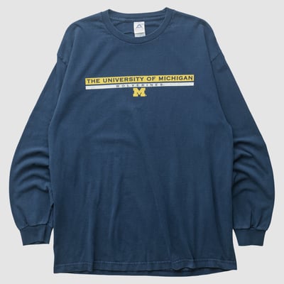 Michigan Wolverines Alstyle 2000s Long Sleeve T-shirt - Navy - XL by Fanatics Real Vintage